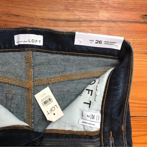 Loft Slim Pocket Straight Leg Medium Wash Jeans, NWT, 2/26 - Picture 4 of 11